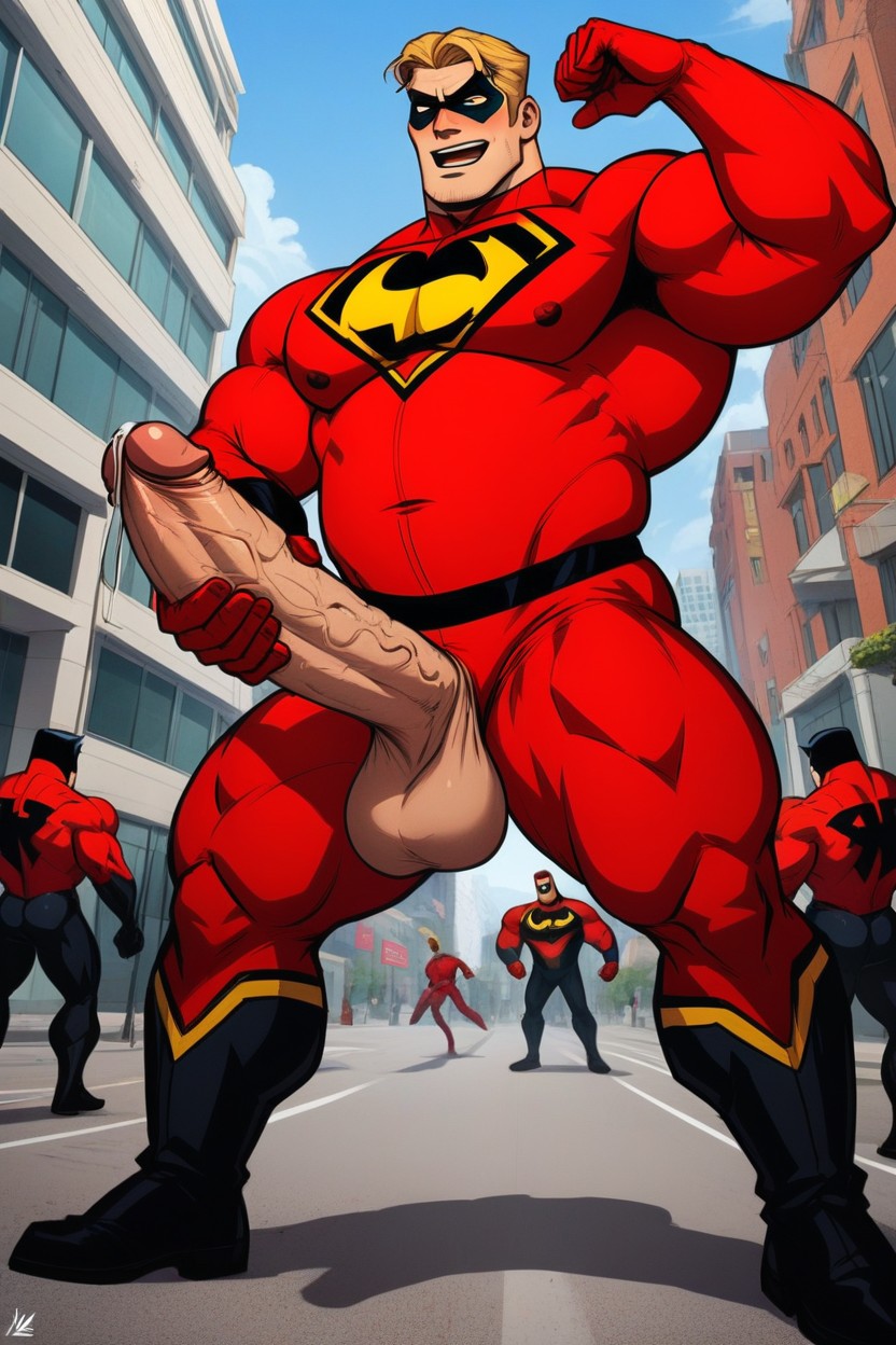 Big Hands, Incredible Superhero, Pants Pulled Down AI Gay Porn