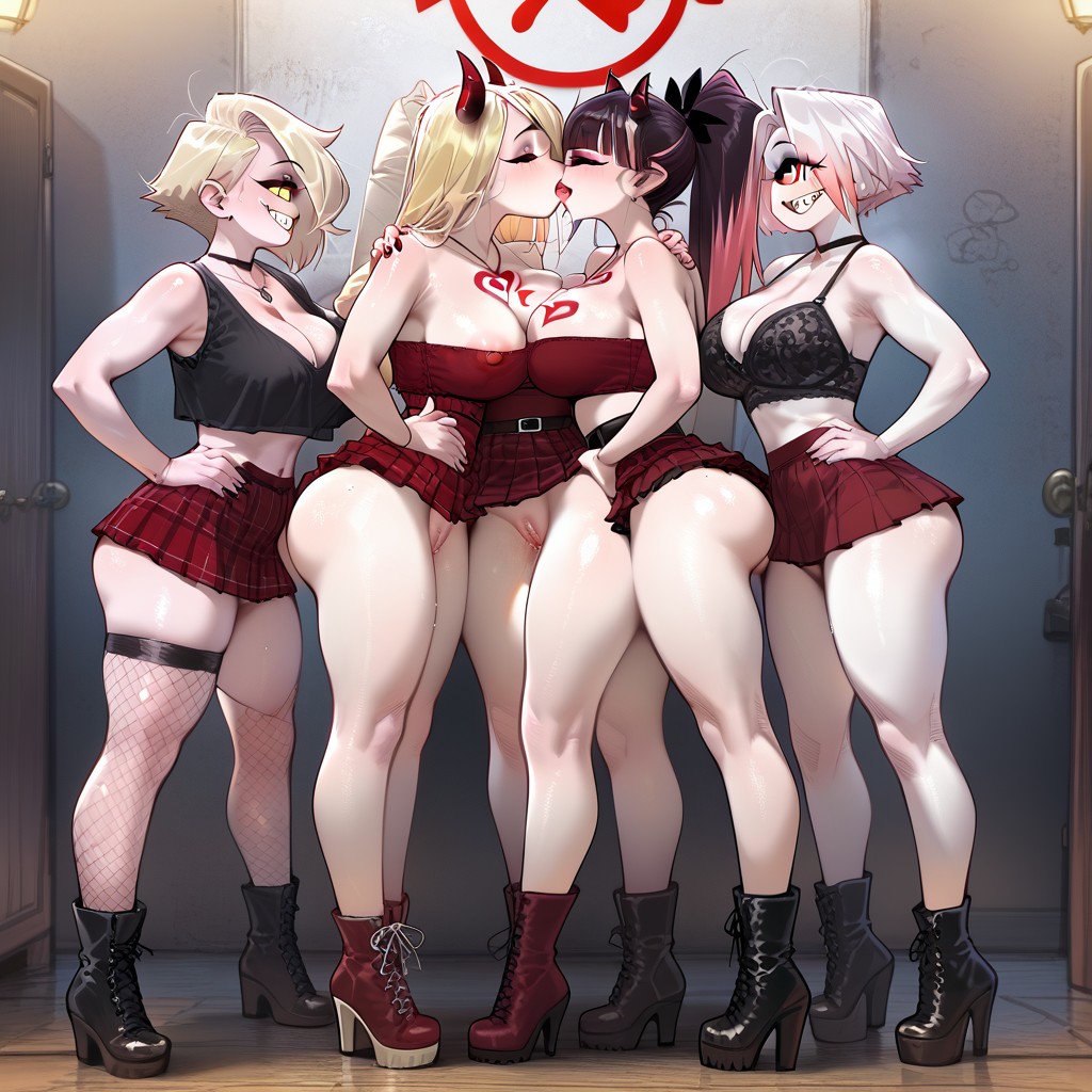 No Nose, Ponytail, Sharp Teeth Furry AI Porn