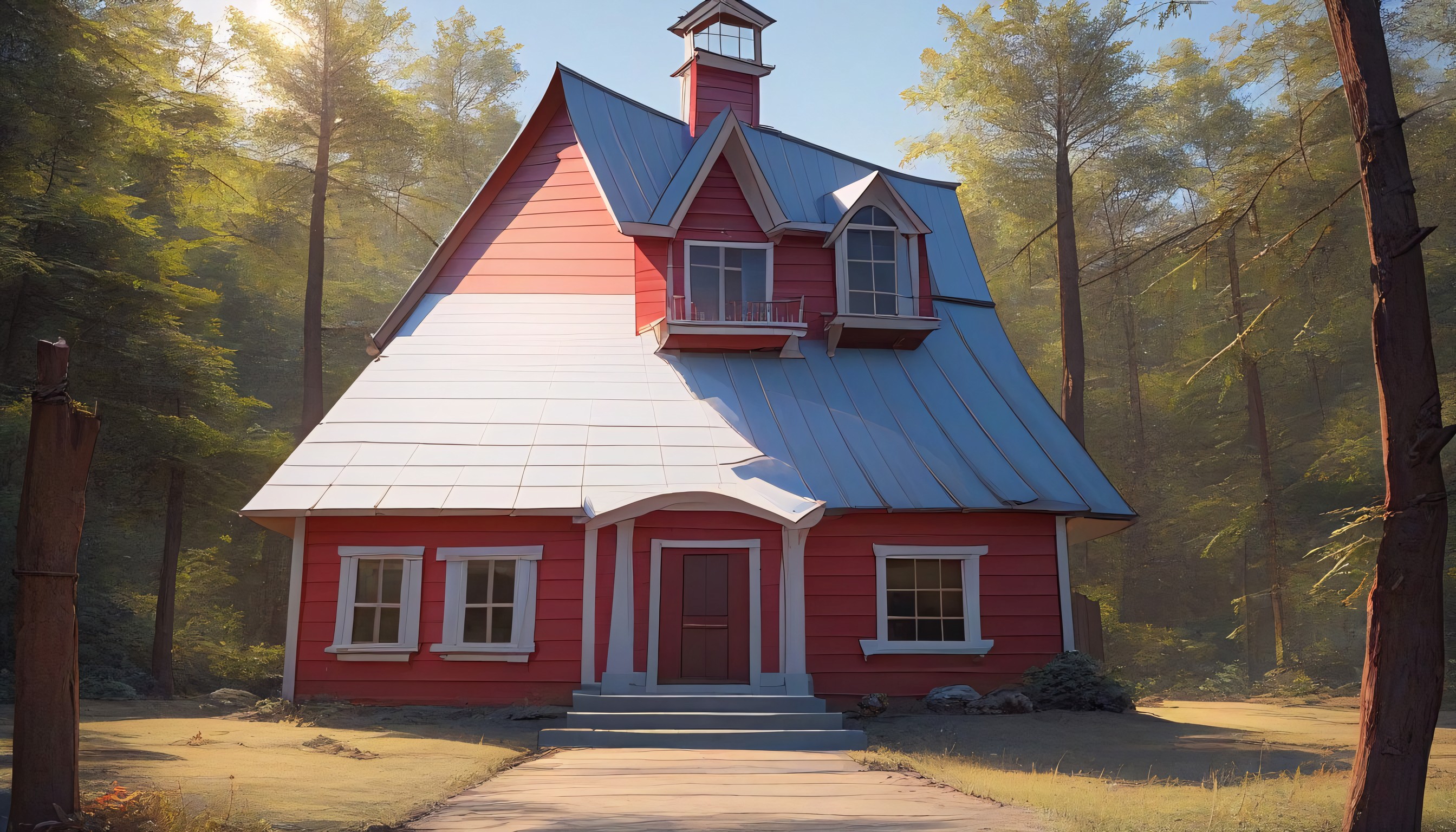 Nobody, Big House, Front View AI Porn