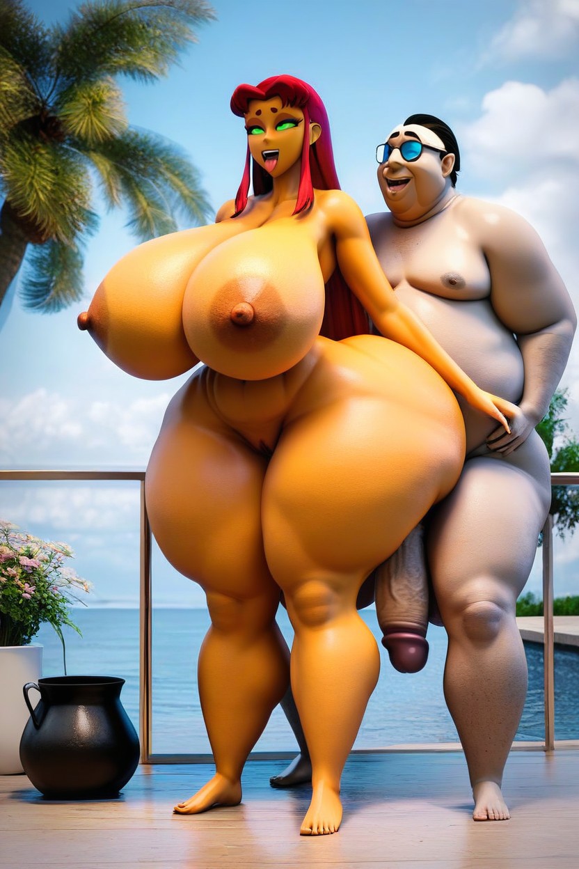 Pot Belly Man, Couple Together, Wasp Waist Porno IA