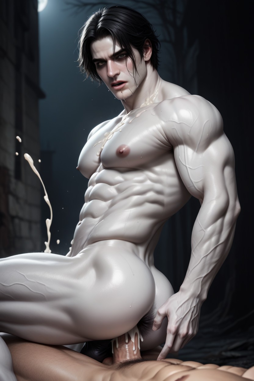 Muscular, Cock Deep In Ass Hole, Hands Squeezing Ass AI Gay Porn