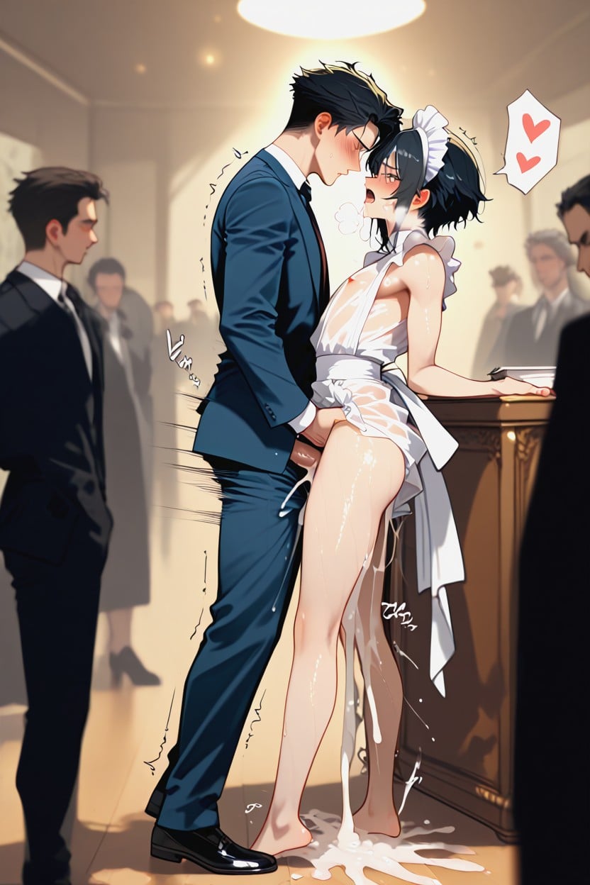 Heavy Breathing, Fair Skinned, Flushed Body AI Gay Porn