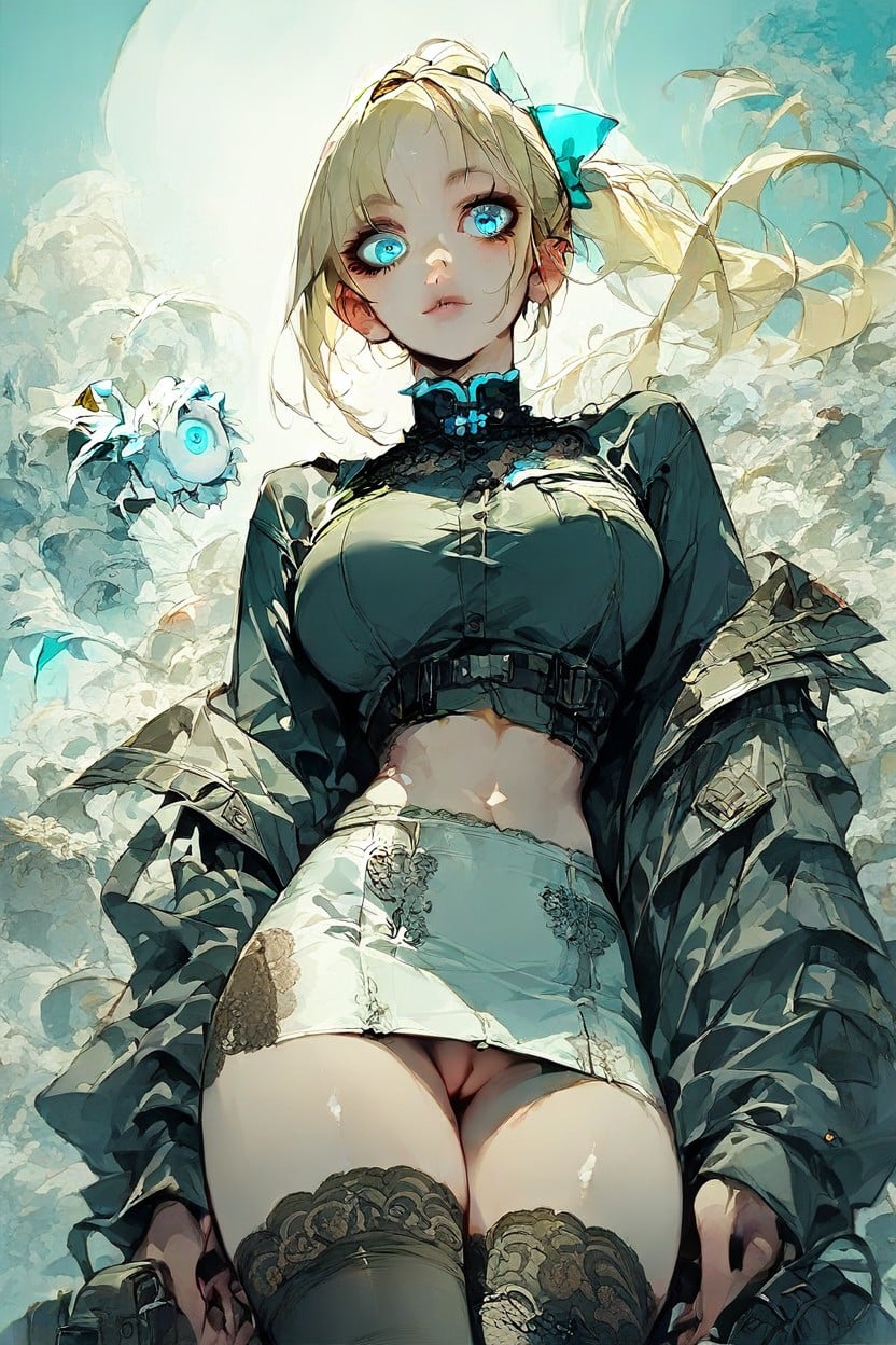 Massive Breast, Lace-up Sides, Military Boots Hentai AI Porn