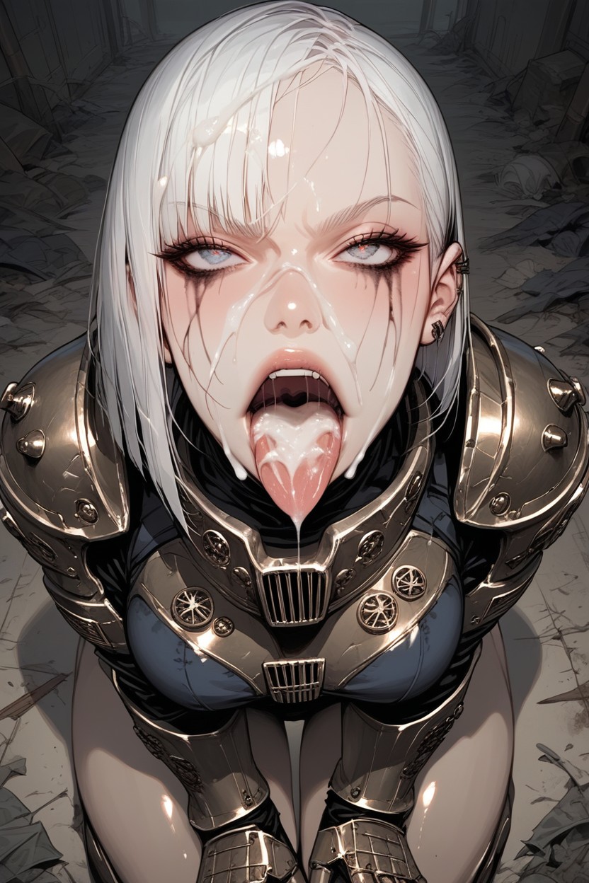 Step Step Step Sister Of Battle, Space Marine, Eyes Half Opened Hentai AI Porn