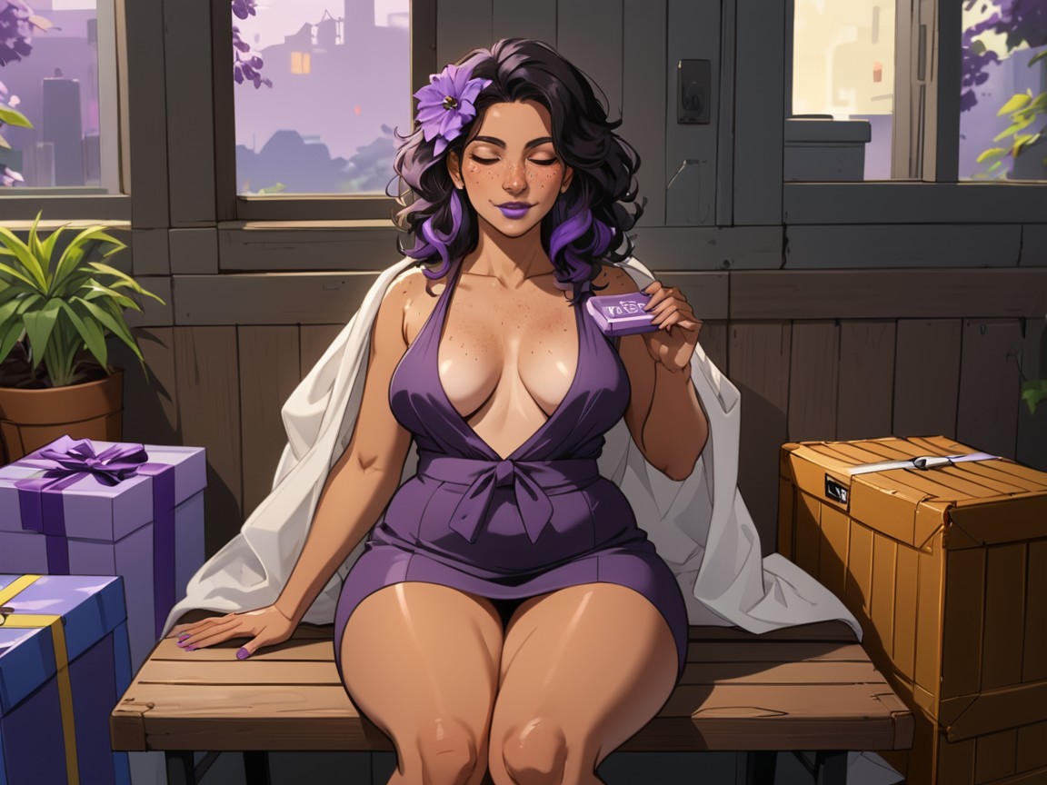 Tempting Pose, Wide Waist, Courier AI Porn