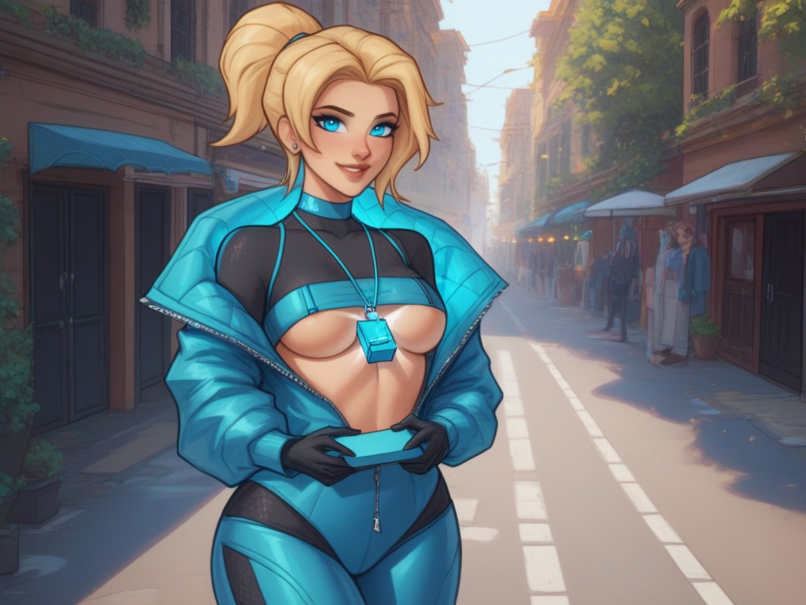 Hourglass Body, Vibrant Saturated Colors, Break Latina AI Porn