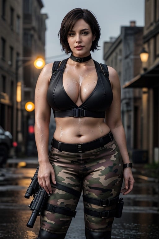 Tits Out, Breasts Showing, Fat AI Porn