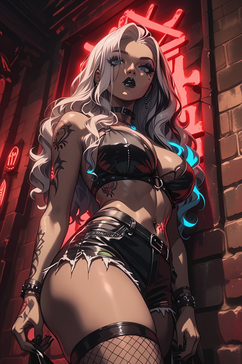 Side View, Seraphine Vampire Woman, Massive Ass Hentai AI Porn