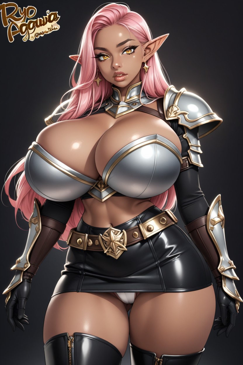 Massive Cleavage, Waist Shot, Confused Face Hentai AI Porn