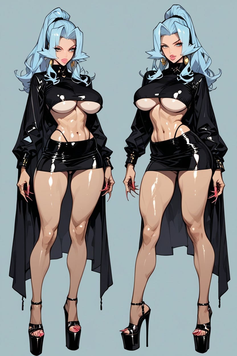 Bimbo Outfit, Big Tits, Voluptuous Hentai AI Porn