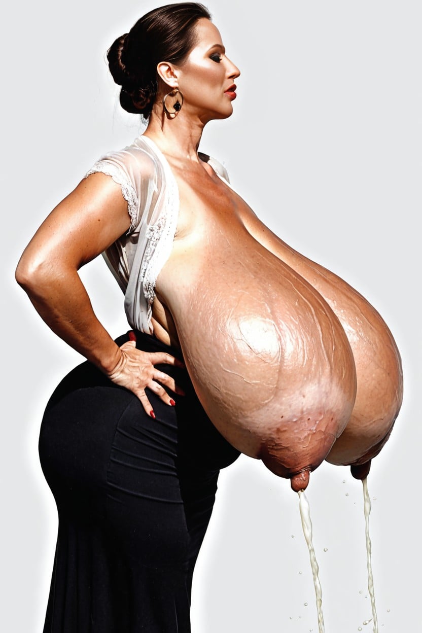 Saggy Breast, Wide Cleavage, Body Waist AI Porn