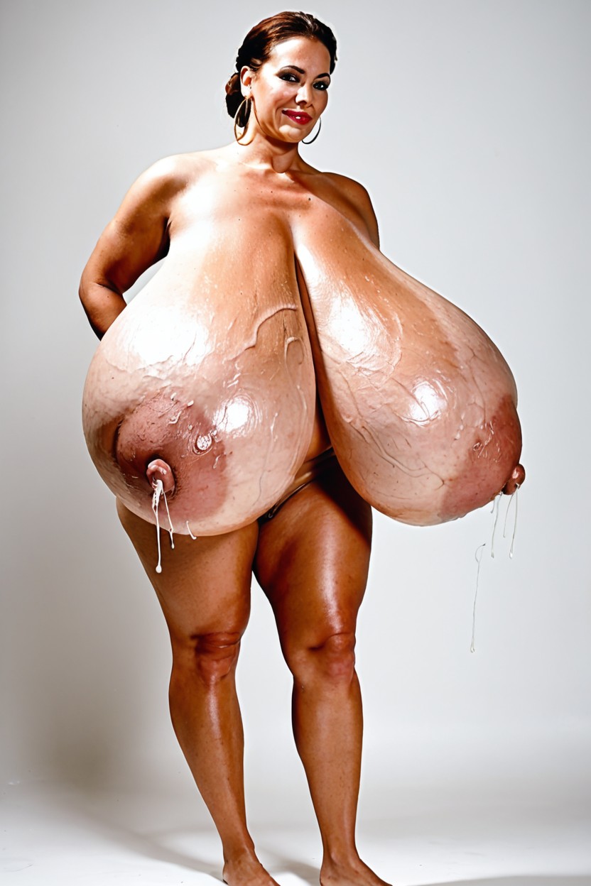 Long Tits, Veins On Breasts, Standing AI Porn