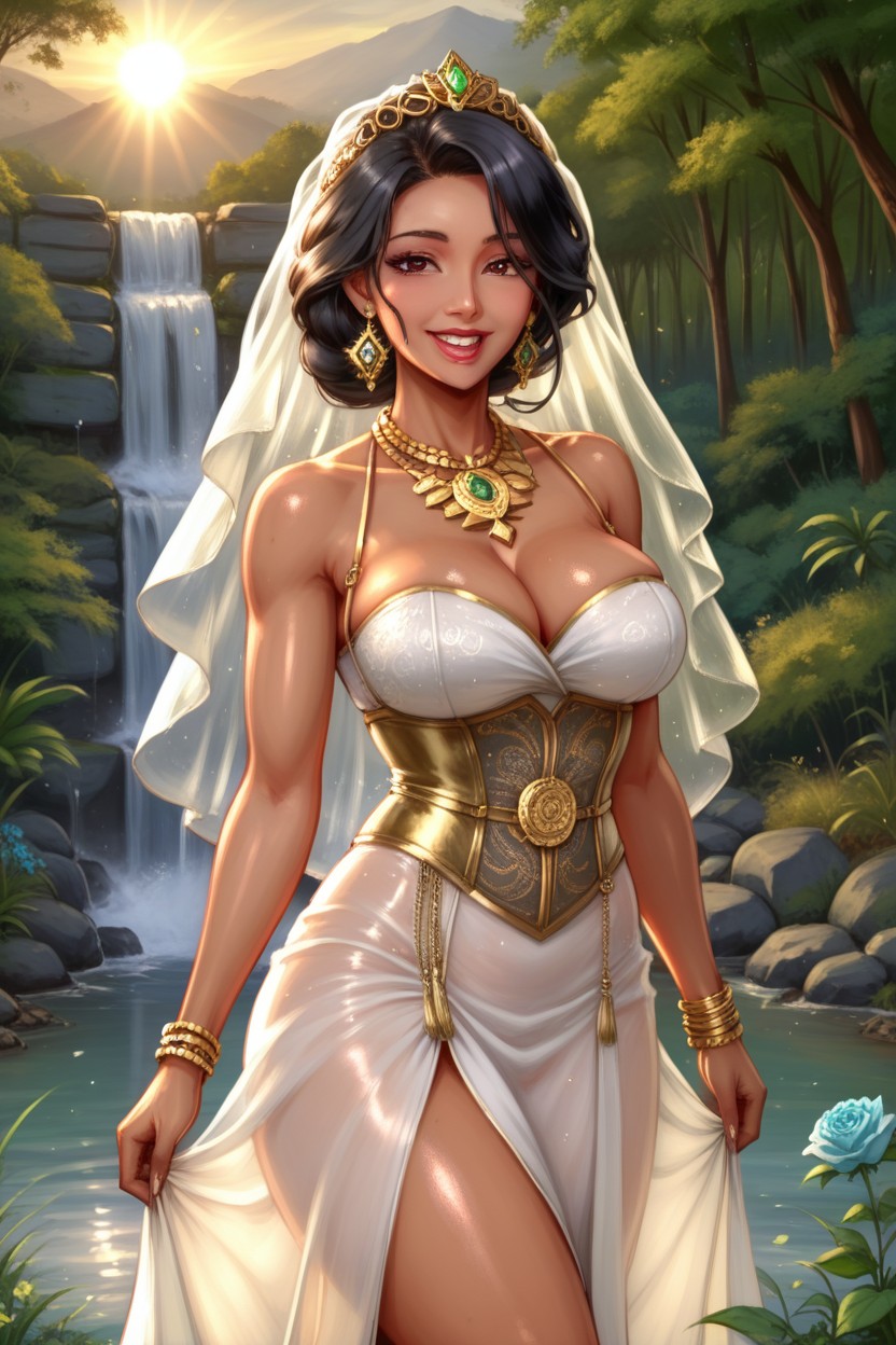 Correct Number Of Limbs, High Angle, Bride Dress AI Porn