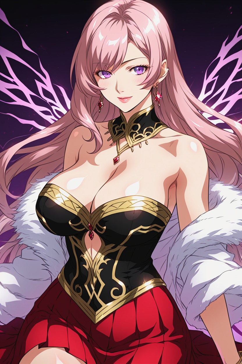 Flowing Pink Hair And Large, Large Breast, Large Ass AI Porn