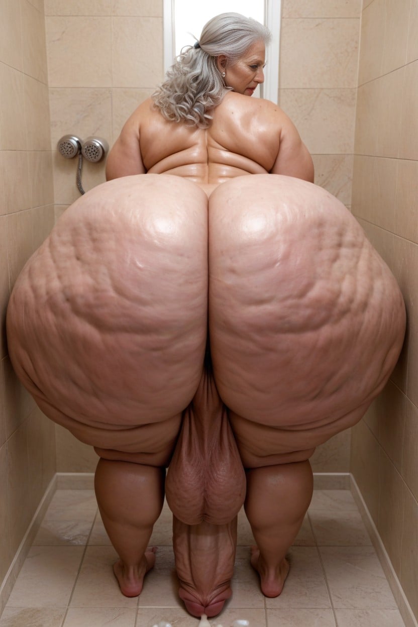 Pubic Hair, Extremely Large Ass, Indoors AI Porn