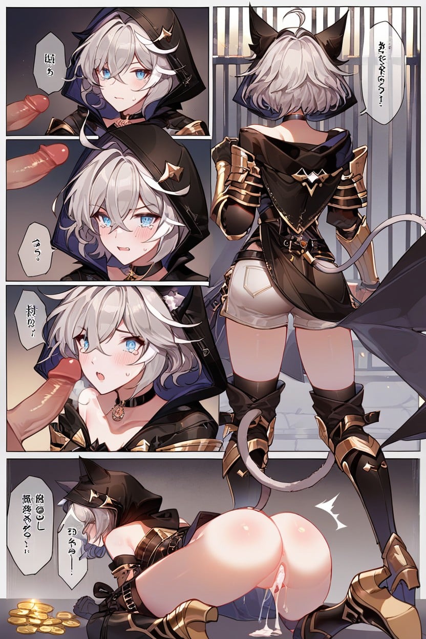 Messy Hair, Full Comic Story, Black Arm Gloves Hentai AI Porn