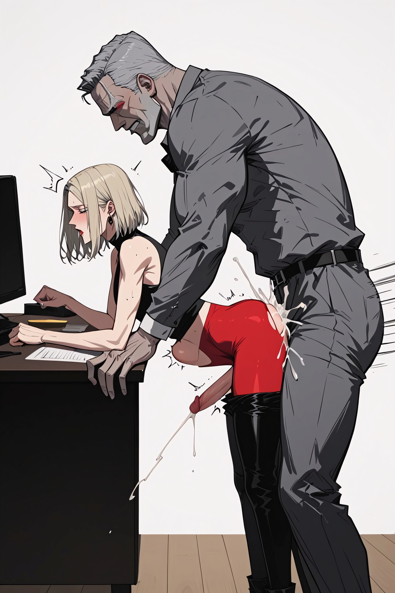 Lean Body, Pale Skin, Giant Muscular Man Is Ft Tall AI Gay Porn