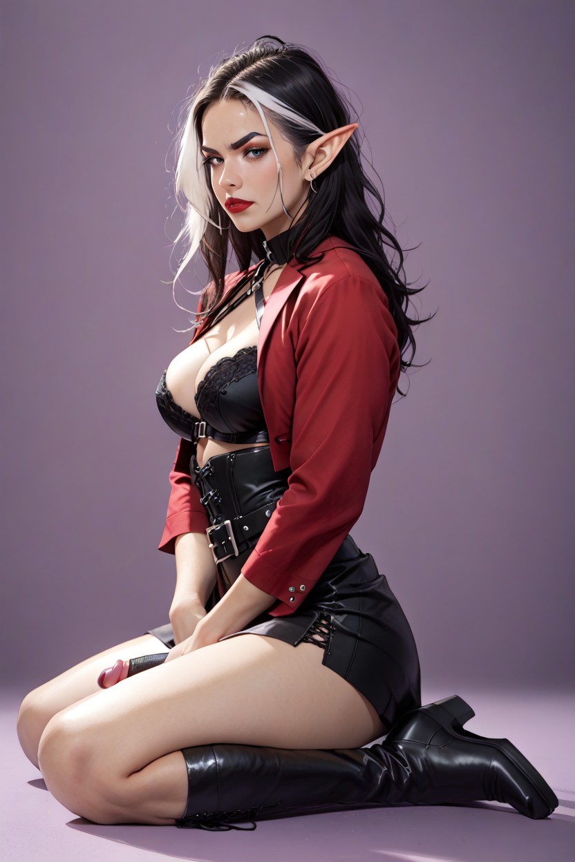 Side View, Black Eyeshadow, Uno Makotogoth Shemale AI Porn