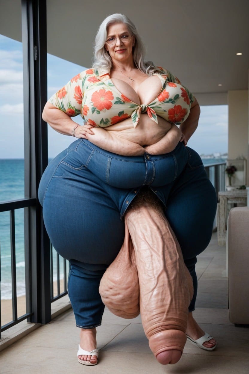 Huge Obese Belly, 60+, Foreskin AI Porn