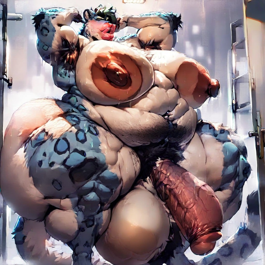 Hyper Balls, Tits On Glass, Morbidly Obese Furry AI Porn