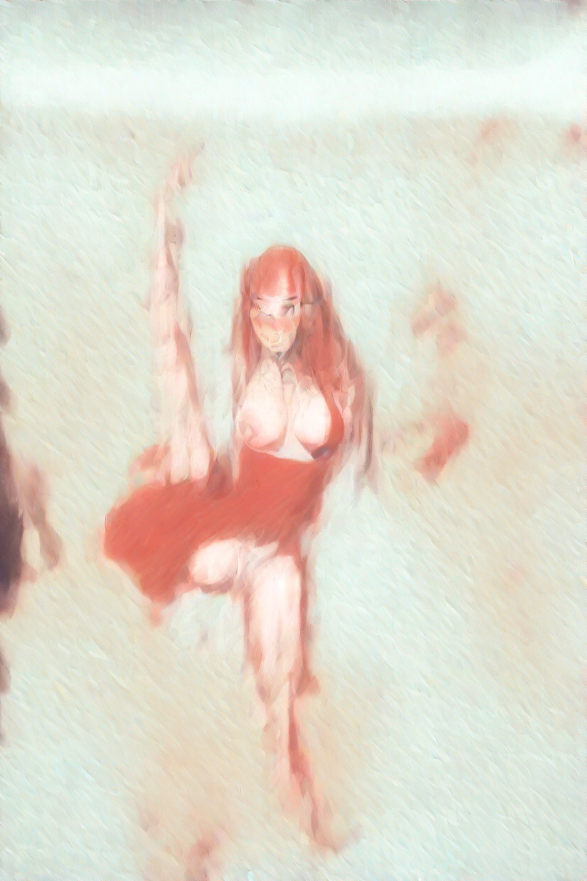 Perfect Face, Tilt Head Back, Hyper Long Model Legs Hentai AI Porn