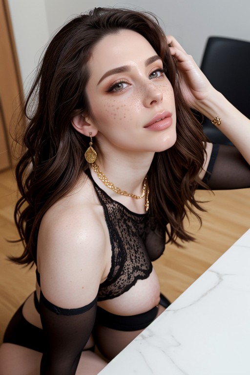 Goth, Deep Buttcrack, Bubble Butt AI Porn