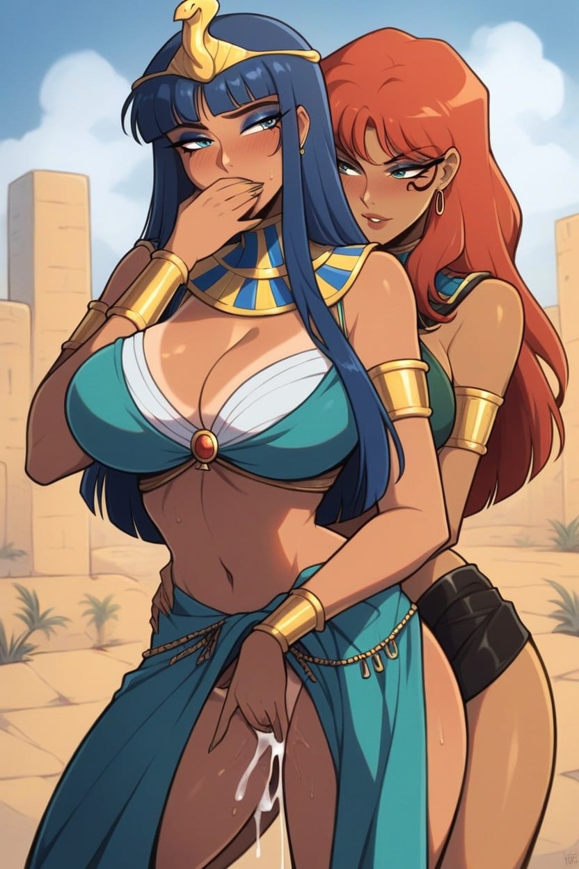 Having Rough Lesbian Sex With Sexy Pale Redhead Explorer Emmer Mountebanker, Tits Grabbed From Behind, Fucked From Behind Hentai AI Porn