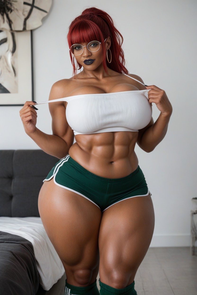 Chubby Six Pack Abs, Big Butt, Hoop Earrings AI Porn