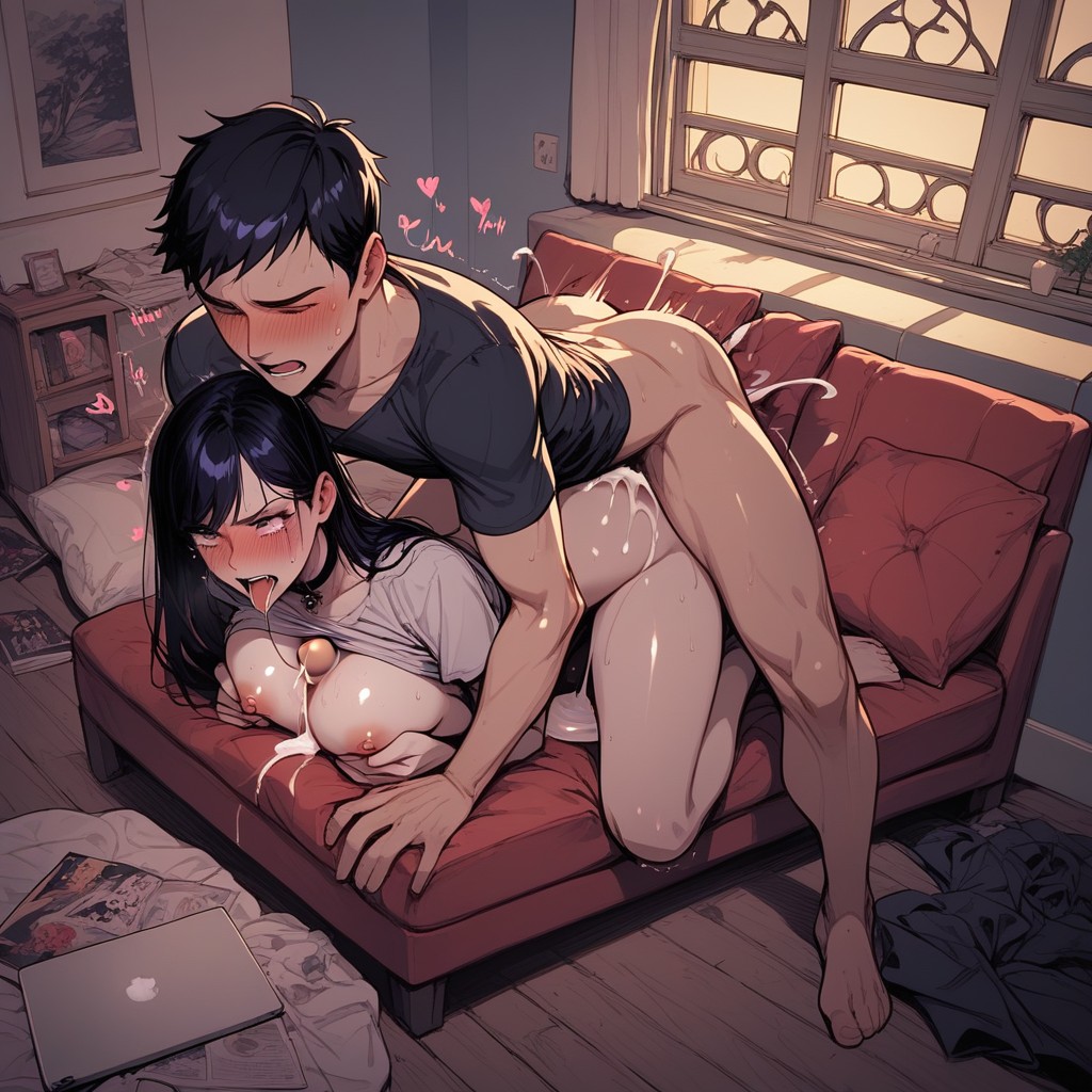 Interracial, Squirt, Thrusting Hentai AI Porn