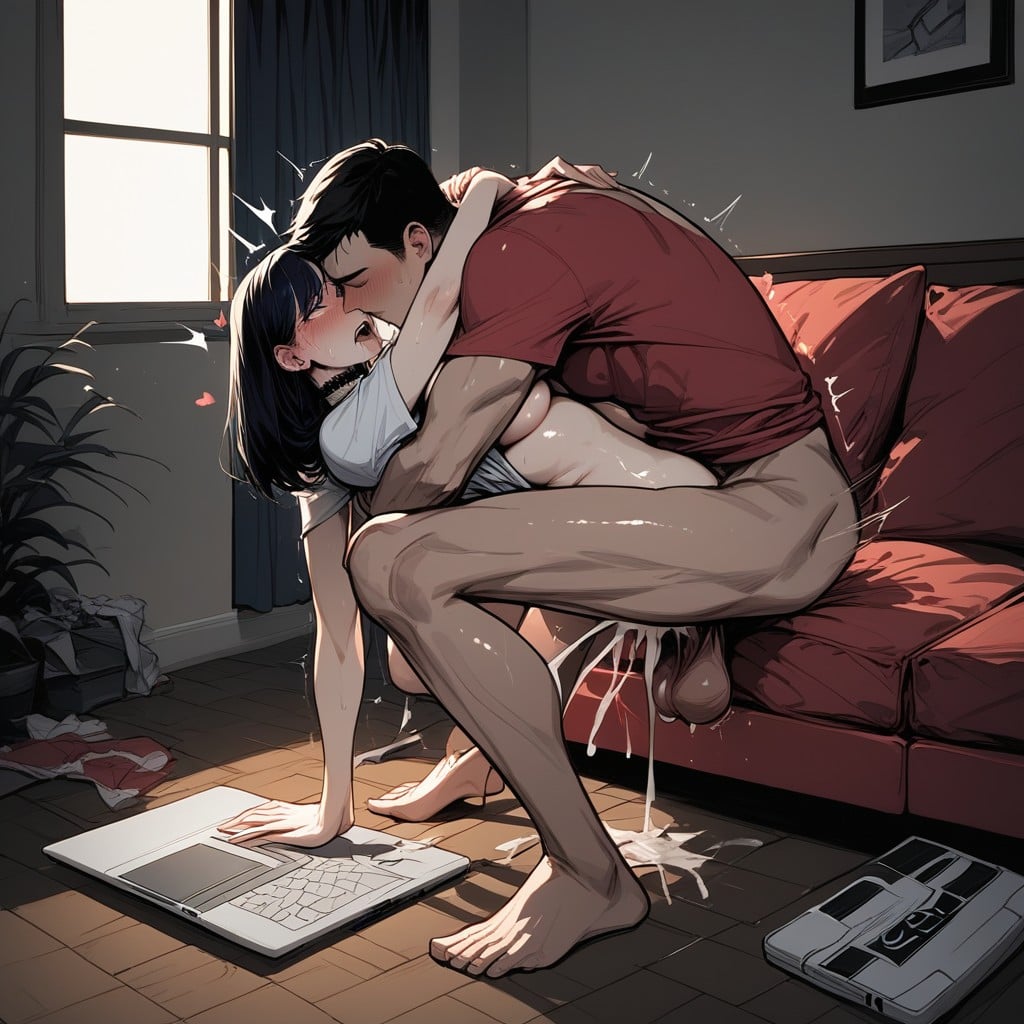 Backlighting, Laying Down, Pinned Down Hentai AI Porn