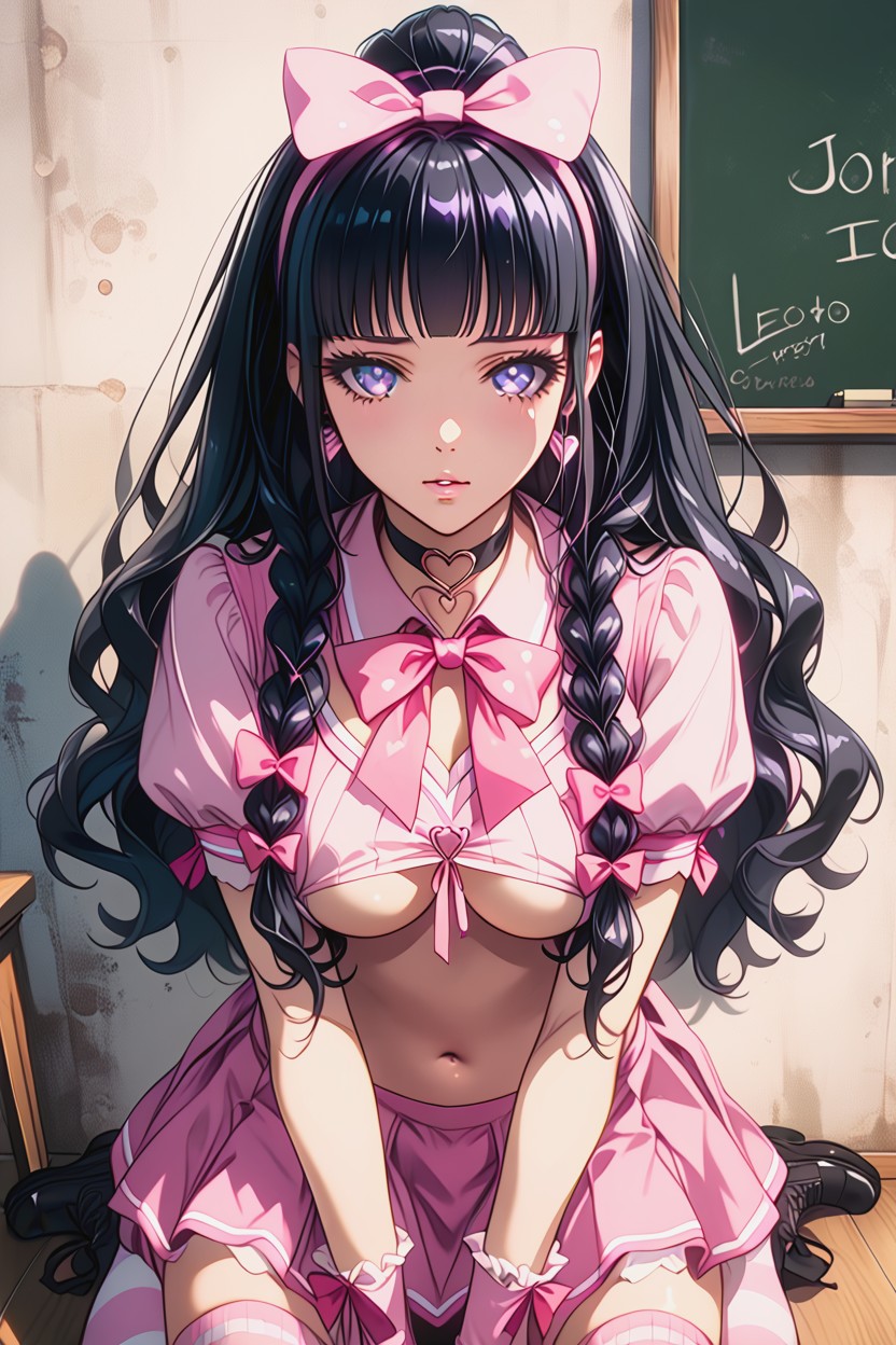 Heart Earrings, Beautiful Faces, Hyper Detailed Hentai AI Porn