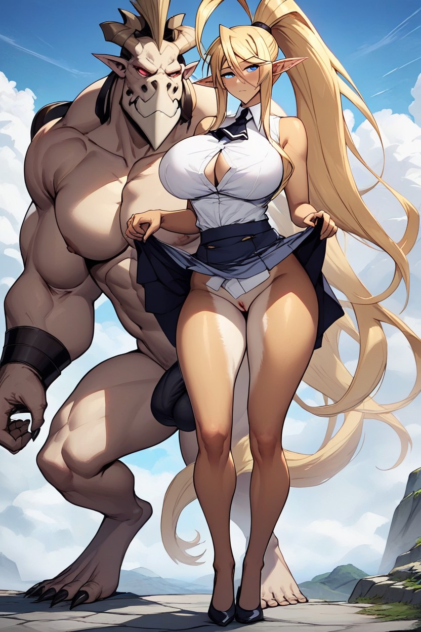 Long Hair, Woman, Monster Furry AI Porn