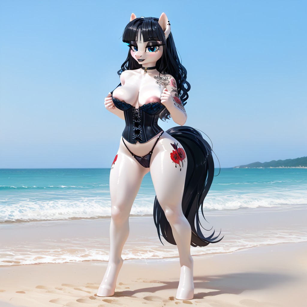 Boobs Overfilling, Beautiful Face, Face Furry AI Porn