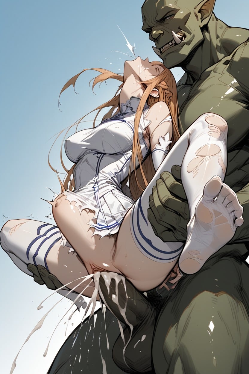Perfect Fingers, Splash, Giant Orc Grabbing Her Ass Hentai AI Porn