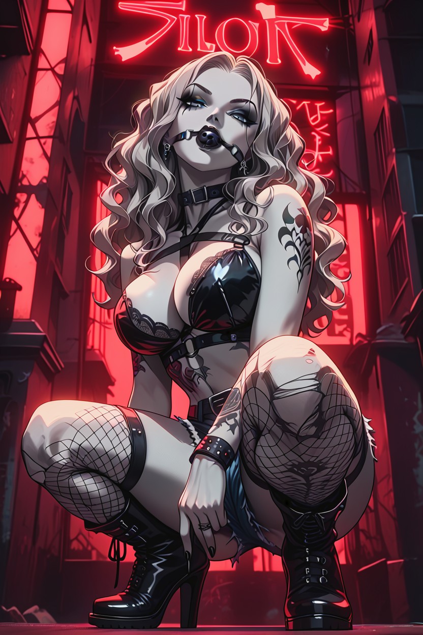 Spreading Legs, Ultra Detailed, One Hand Gripping Her Breast Hentai AI Porn