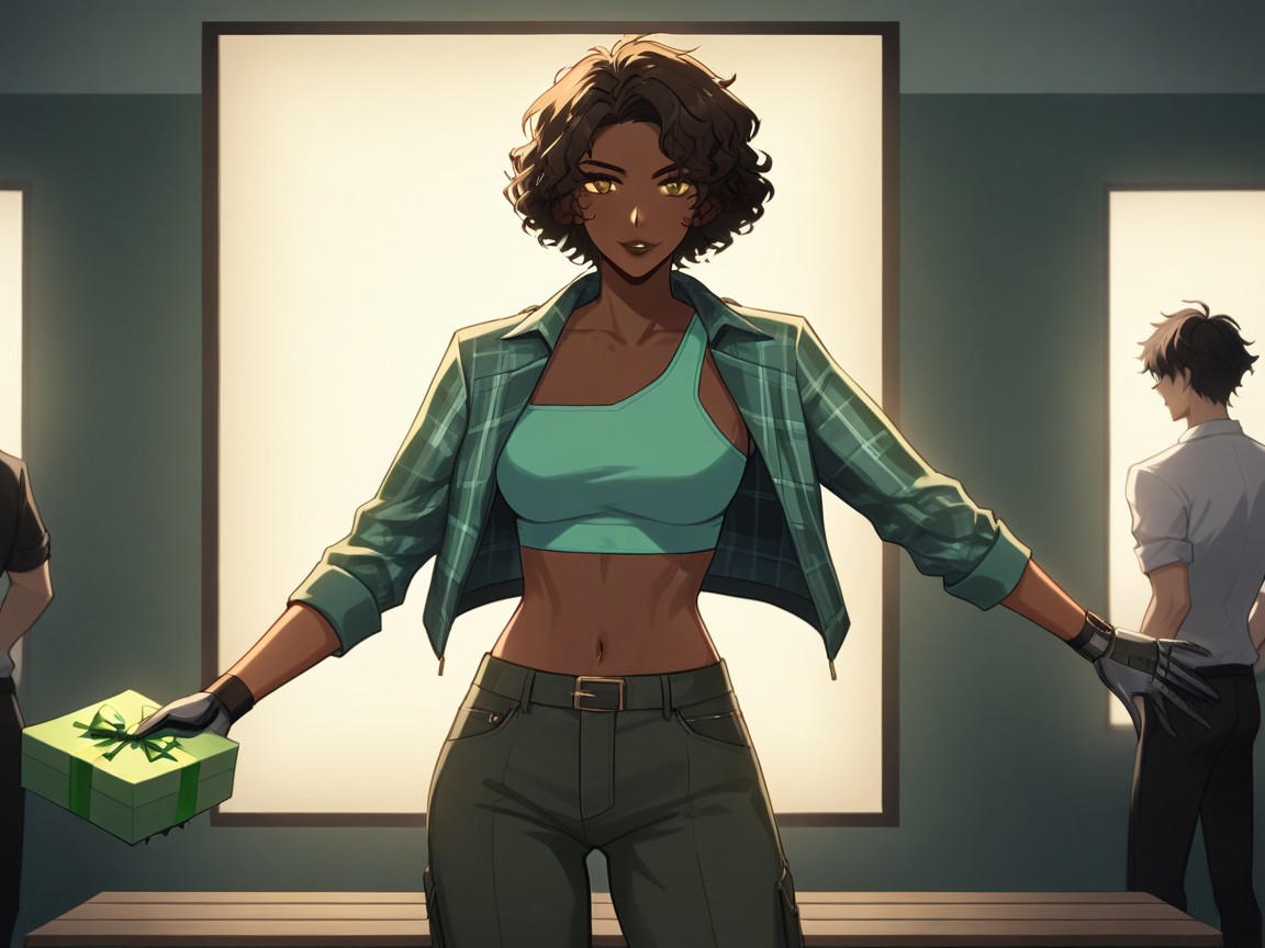 Very Short Hair, Metal Shelves, Cargo Pants Hentai AI Porn