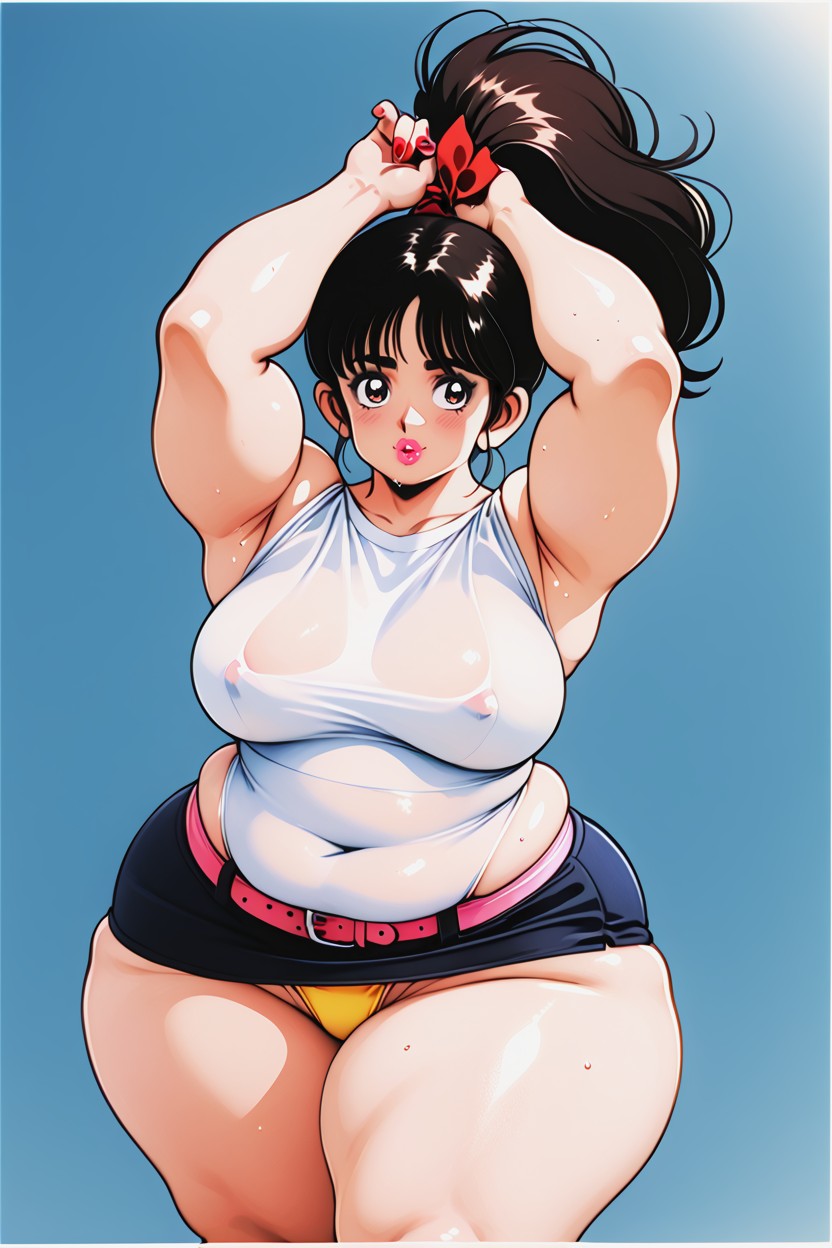 Strong Shoulders, Fat And Strong Belly With Big Muscles, Extremely Large Butt AI Porn