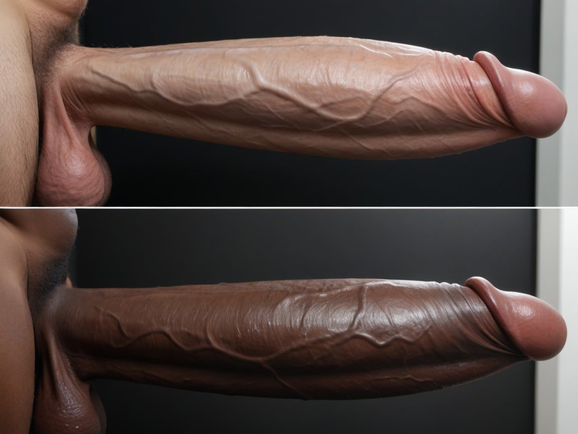 Each Cock Is Wildly Different In Thickness And Length And Race, Gigantic, Detailed Black Glans AI Gay Porn