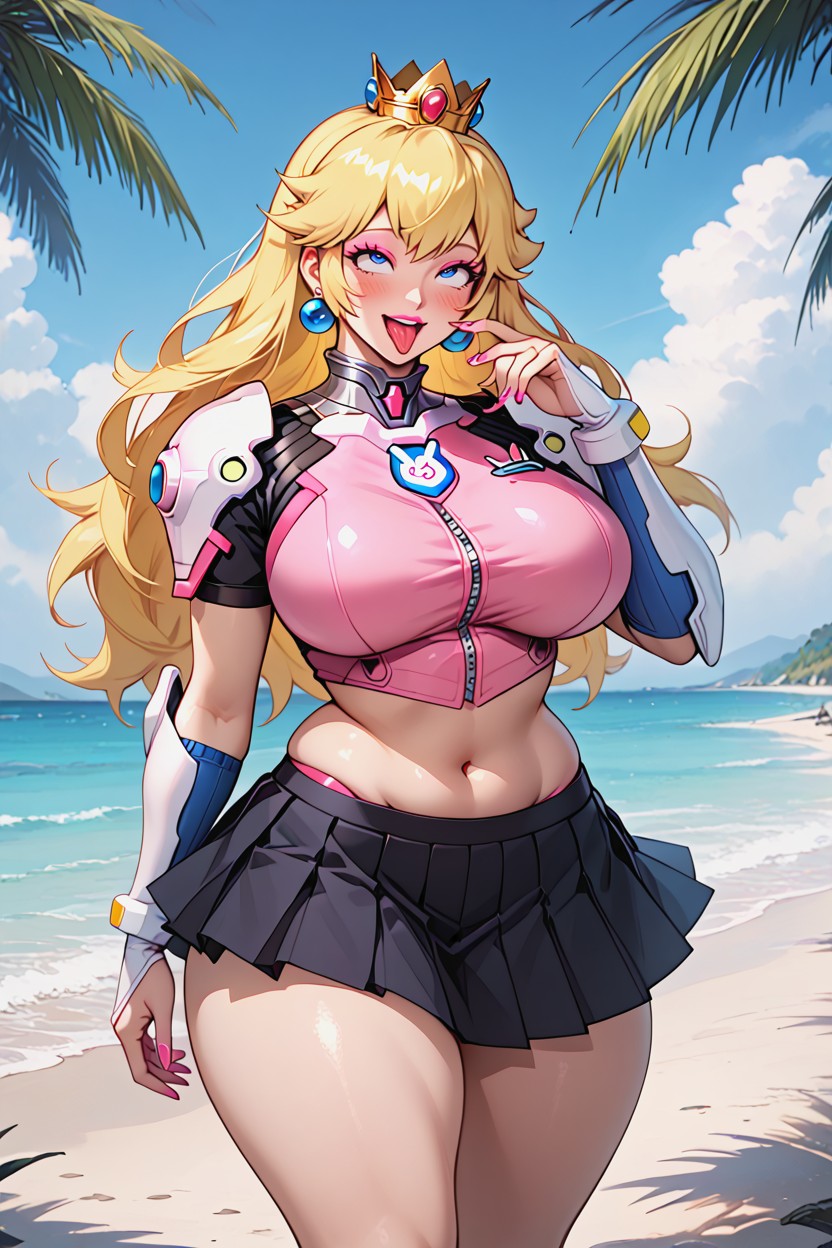 Unbuttoned Zipper, 25+, Front View Hentai AI Porn