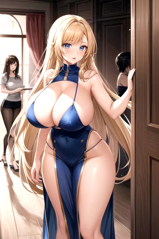 Massive Saggy Breasts, Huge Cock, Solarium AI Porn