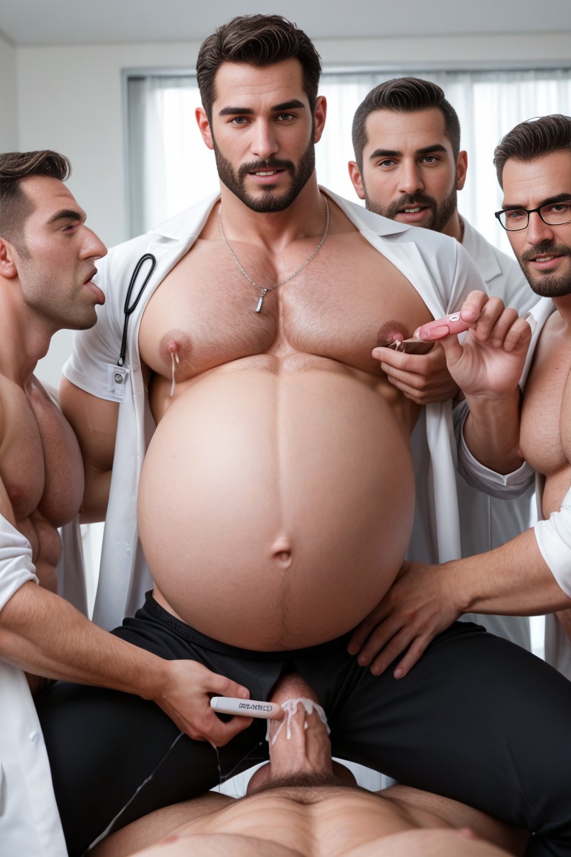 Gang Bang, Happy Doctors, Sperm Cell AI Gay Porn