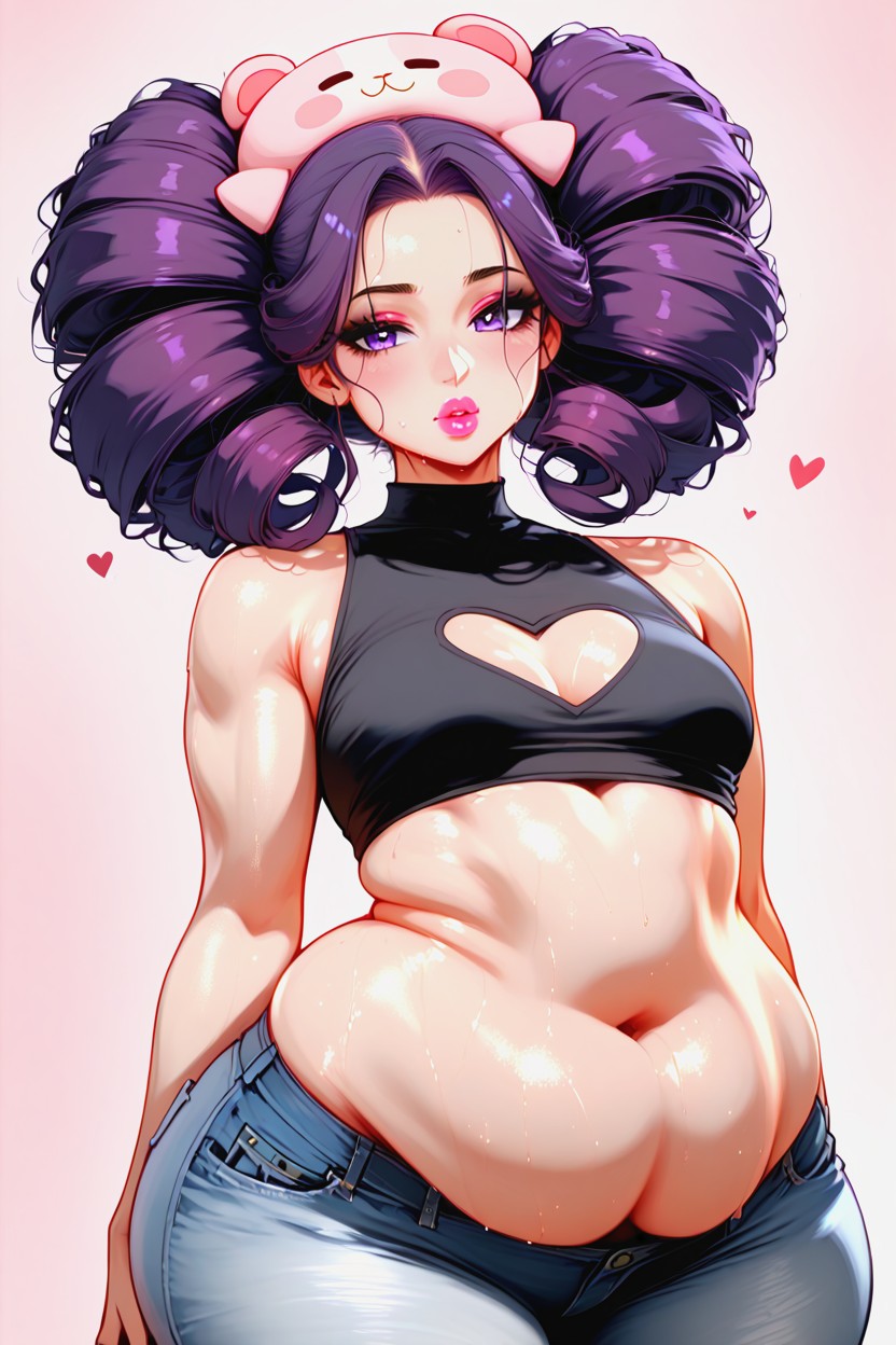 Ultra Detail, Waist, Defined And Chubby Abs AI Porn