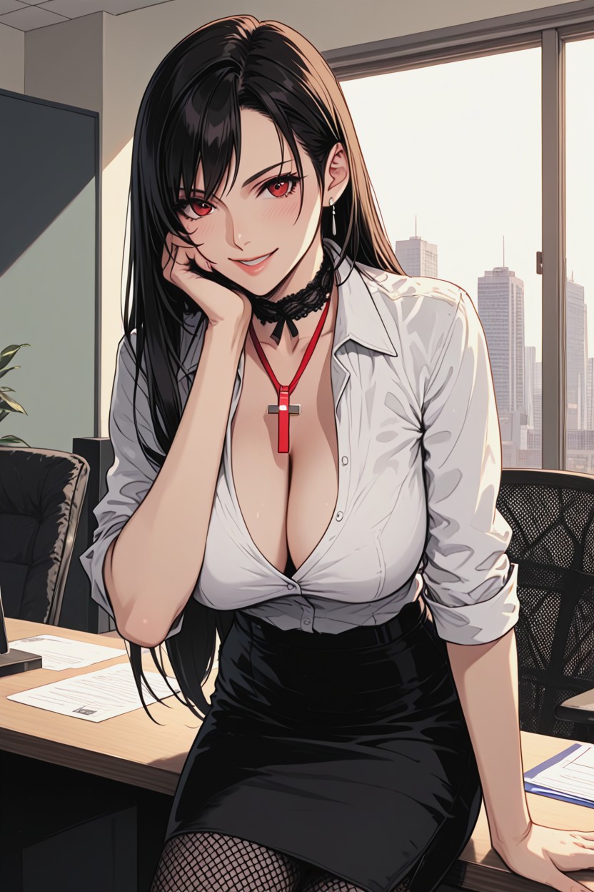 Hard Lighting, Black Lace Choker, 25+ Hentai IA