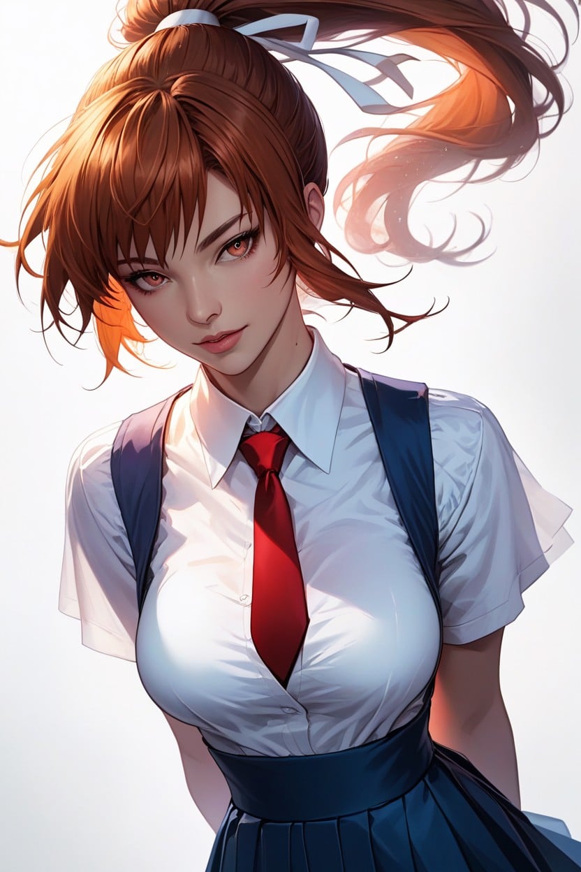 Culo Pequeño, Uniforme, Pastel Toneswhite Background Hentai IA