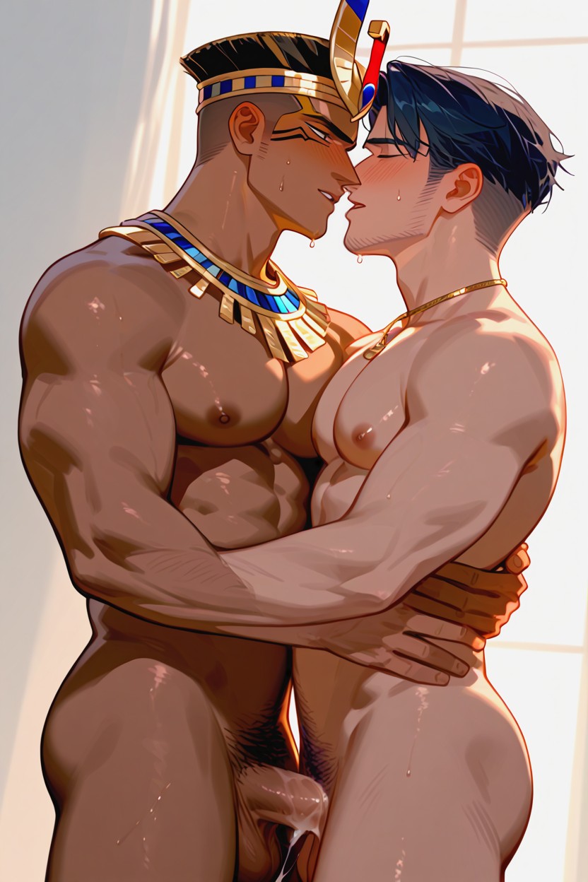 Transman Face Horny, Tired Face , Temple Crown AI Gay Porn