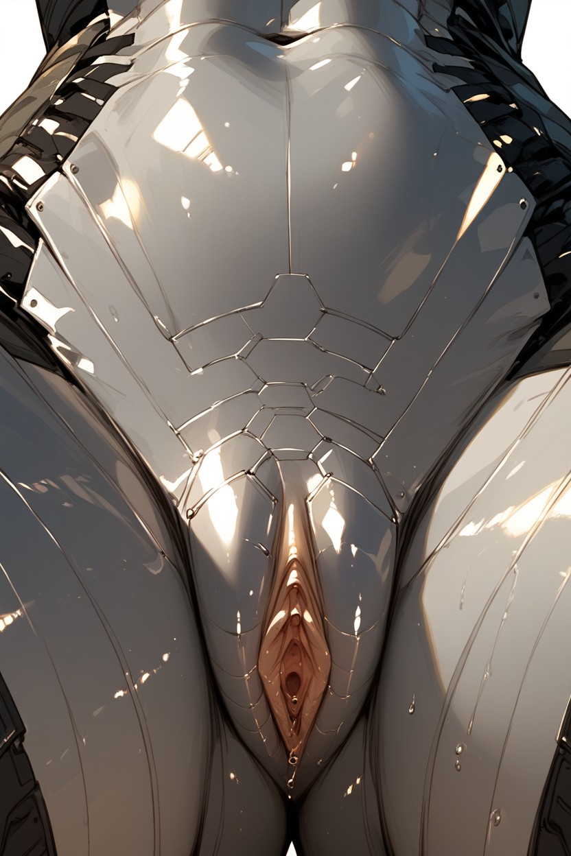 With Soft Pale Exterior Green Close Up Pussy, High Resolution, Highly ファーリーAIポルノ