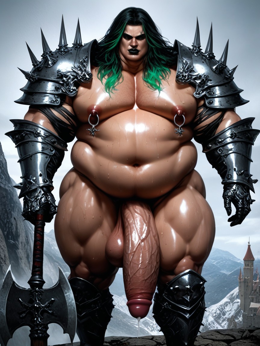 Wide Hips, Long Hair, Oiled Skin AI Gay Porn
