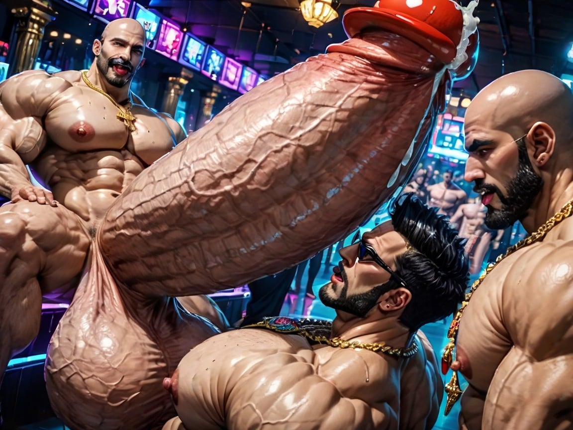 Thick Goatee, Erect Penis, Big Extreme Hyper Nipples AI Gay Porn