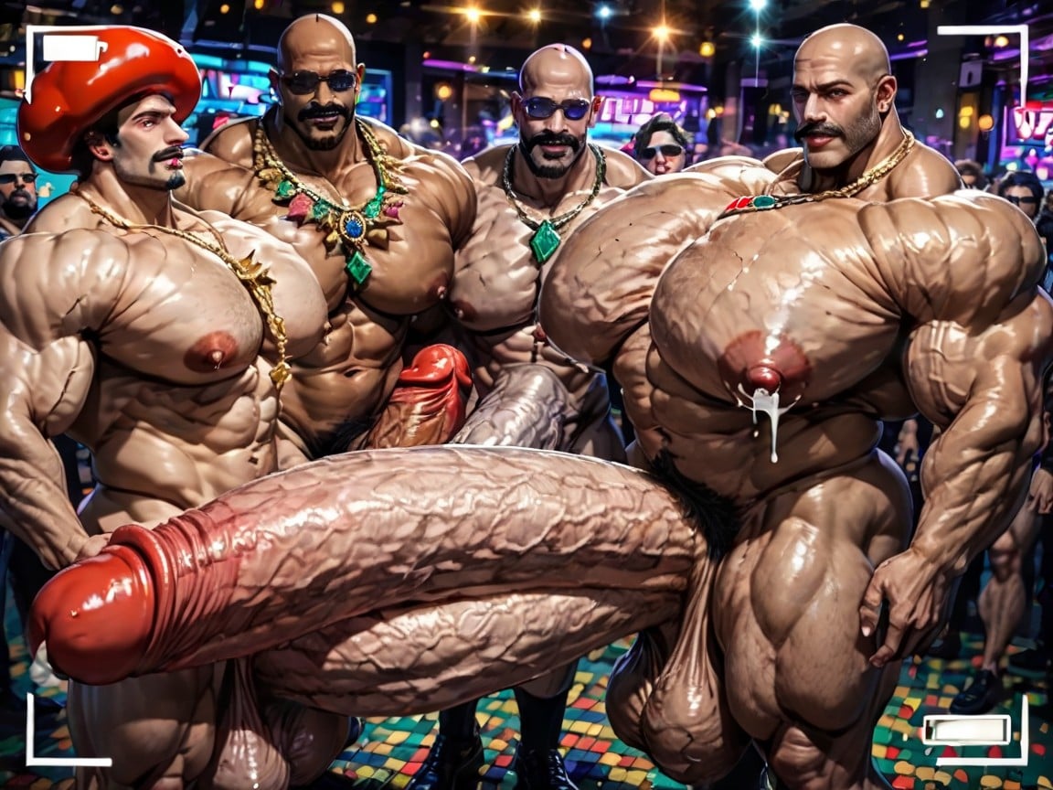 Naked, Tongue Out, Sweaty AI Gay Porn
