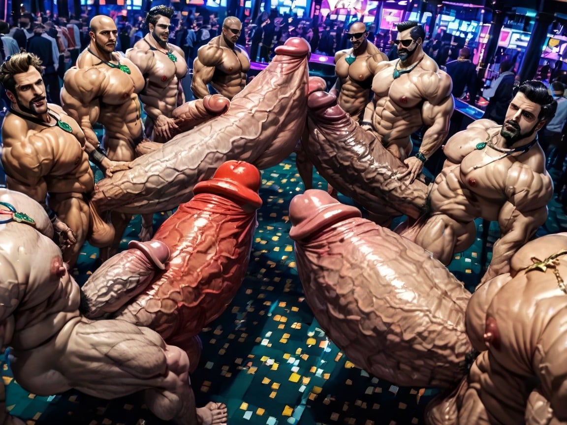 Mouth Agape, Club, Oral Double Penetration AI Gay Porn